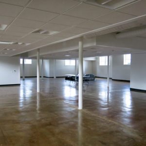 Inside view of basement after renovation. Photo Credit: Ratio Architects