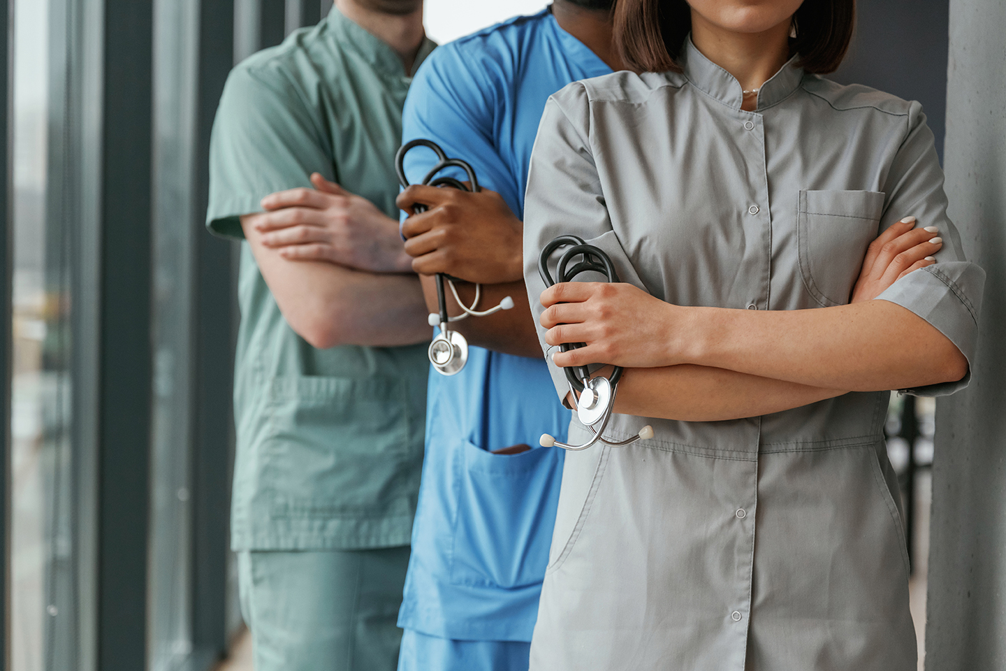 Group of doctors with stethoscopes
